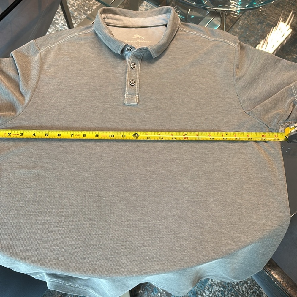 Tommy Bahama Men's Gray Polo Shirt Size Large - Picture 9 of 9
